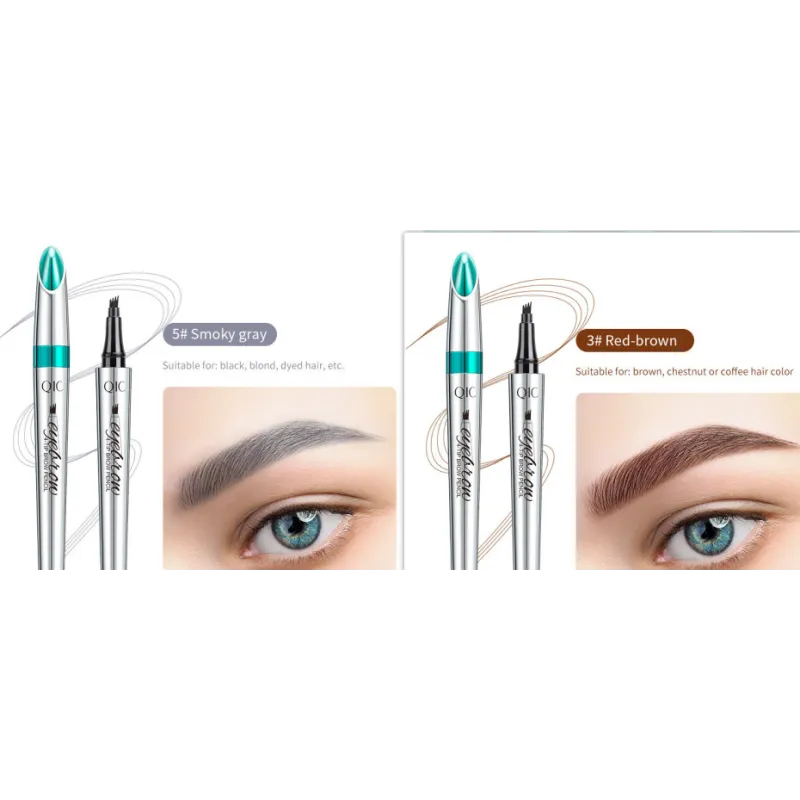 Four Prong Liquid Eyebrow Pencil Waterproof And Sweat Proof Makeup And Color Display