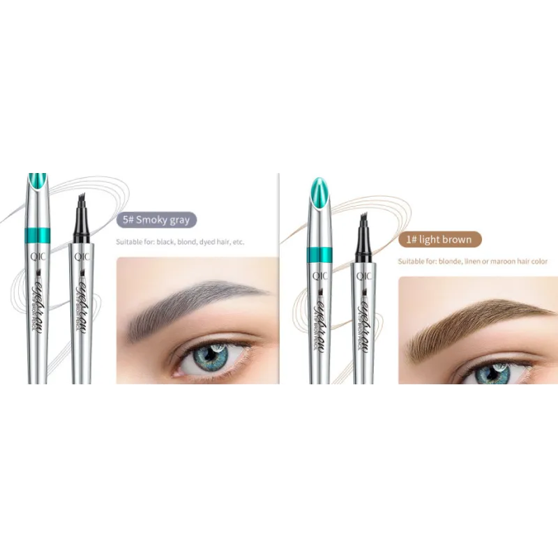 Four Prong Liquid Eyebrow Pencil Waterproof And Sweat Proof Makeup And Color Display