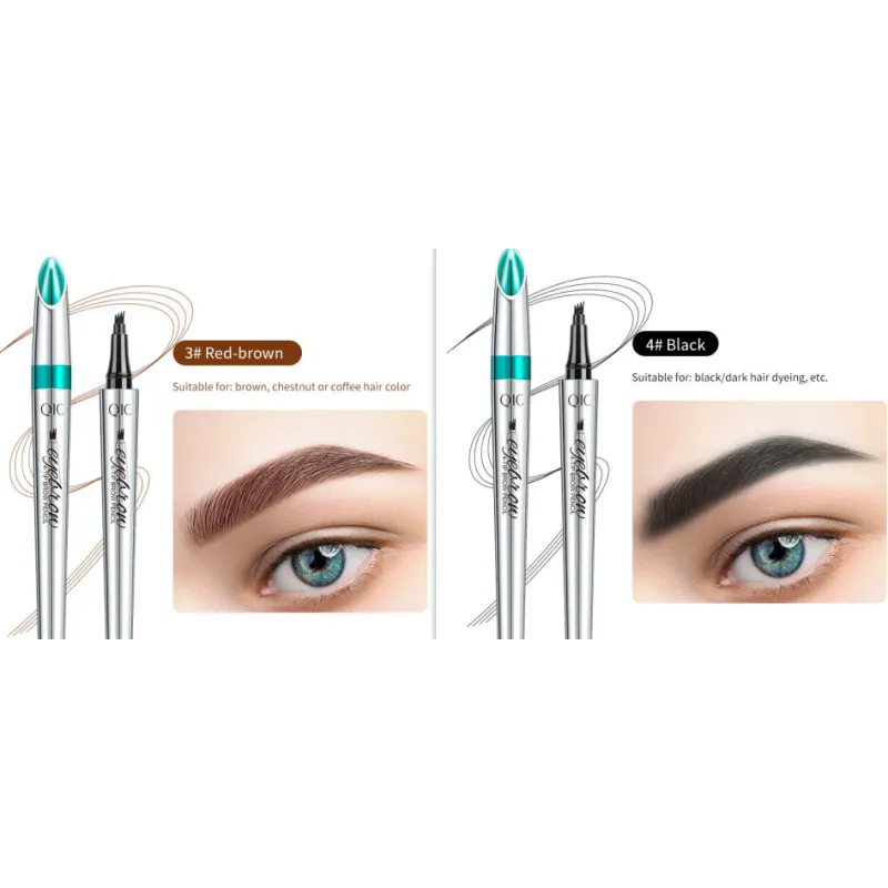 Four Prong Liquid Eyebrow Pencil Waterproof And Sweat Proof Makeup And Color Display