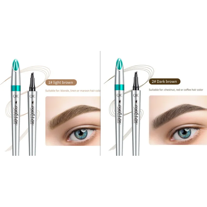Four Prong Liquid Eyebrow Pencil Waterproof And Sweat Proof Makeup And Color Display