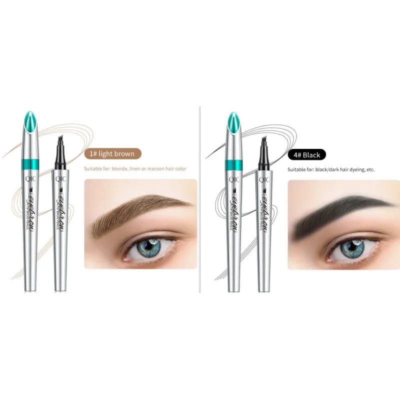 Four Prong Liquid Eyebrow Pencil Waterproof And Sweat Proof Makeup And Color Display