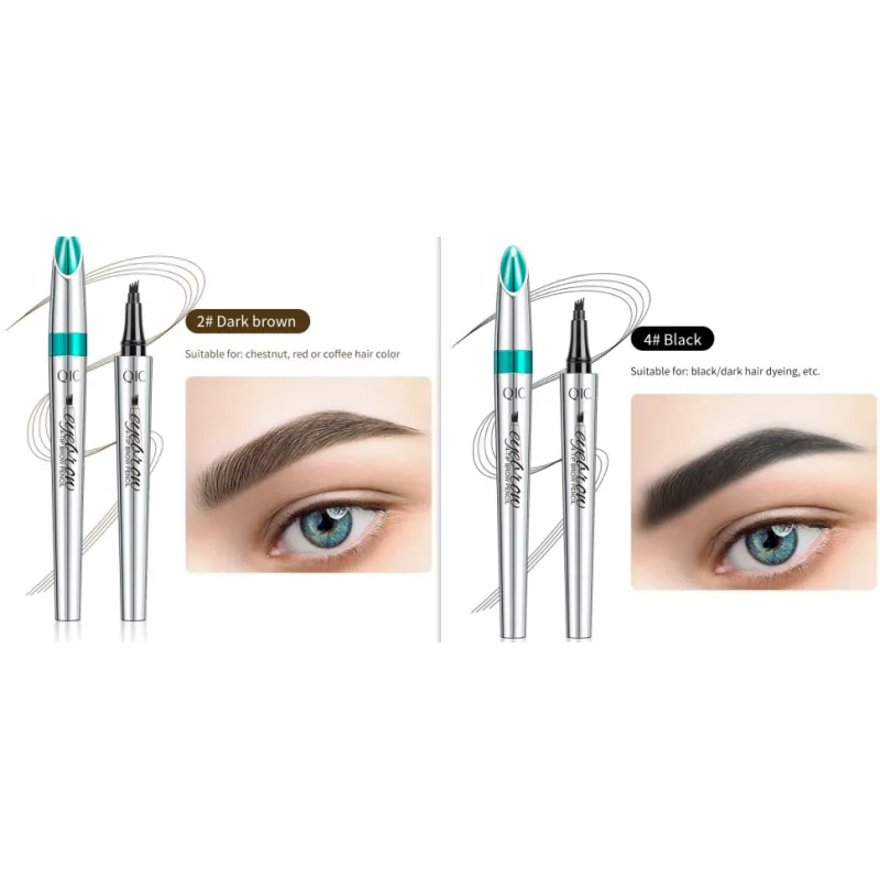 Four Prong Liquid Eyebrow Pencil Waterproof And Sweat Proof Makeup And Color Display