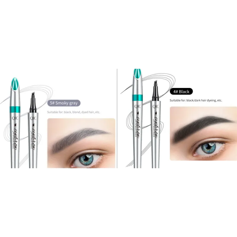 Four Prong Liquid Eyebrow Pencil Waterproof And Sweat Proof Makeup And Color Display
